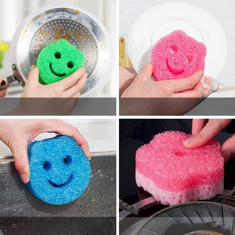 3/1pc Multi-Color Kitchen Cleaning Sponge Set - Scratch-Resistant Heat Resistant, Commercial Home User-Friendly Dish Brush