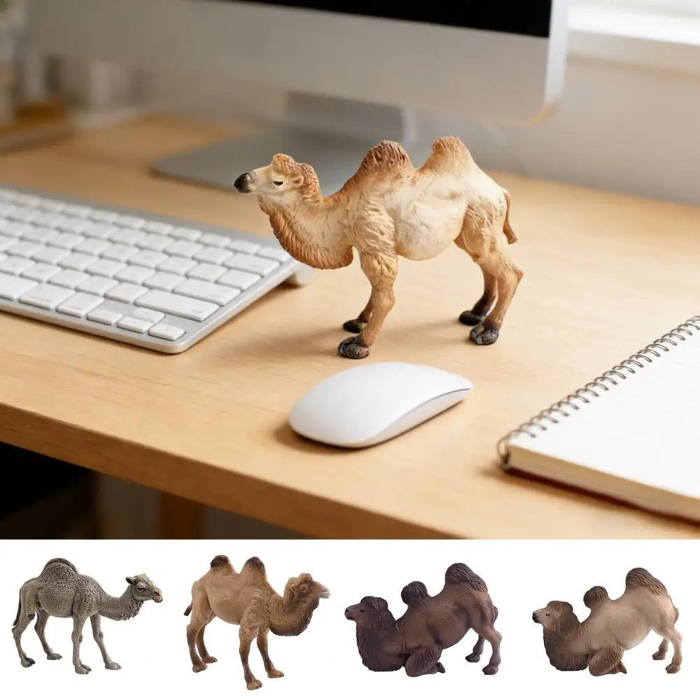 Simulation Camel Ornament Simulation Camel Model Figurine Two Humped Desert Miniature Educational Toy Collectible for Home
