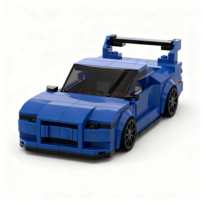 227pcs MOC City Champions Nissanns GT-R34 Model Building Blocks Christmas Gifts Construction Toy Education Creative Birthday