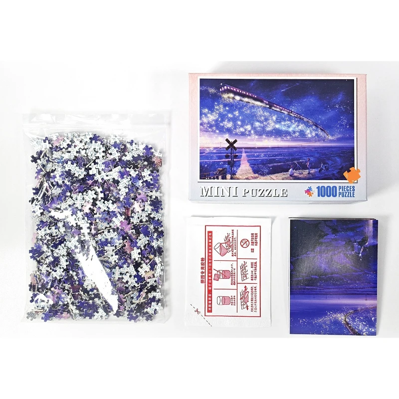 High Difficulty 1000 Pieces Puzzle Decompression Puzzle Landscape Famous Painting Super Difficult Mini Puzzle