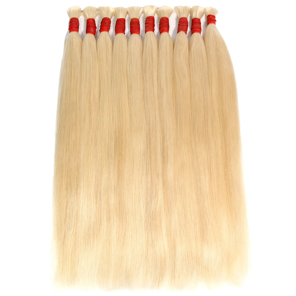 Bulk Hair Extension Human Hair Straight 613 Hair Salon Supplies 20-28Inch 100% Human Hair Blonde Color Bulk Hair For Black Women