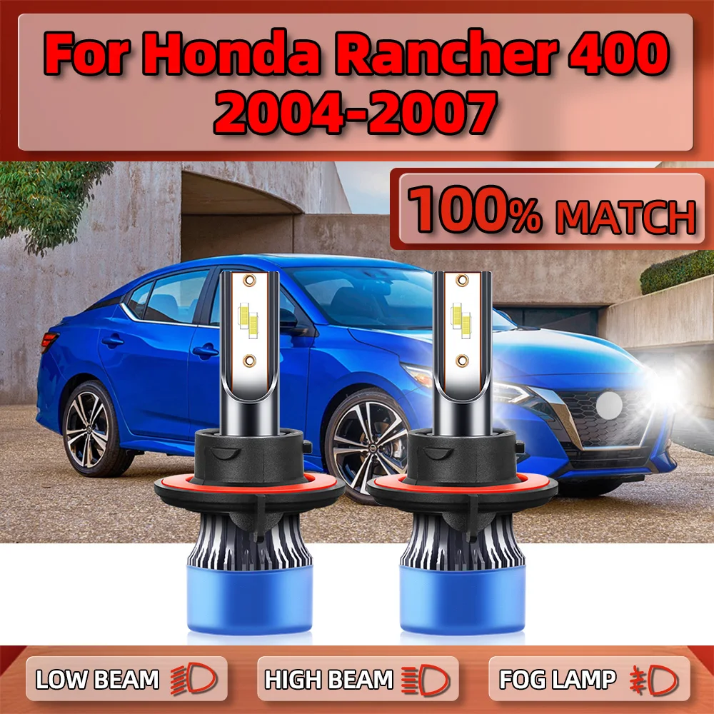 

20000LM Canbus LED Headlight Bulbs 120W Car Light 6000K White Auto Lamp 12V 24V For Honda Rancher 400 2004 2005 2006 2007