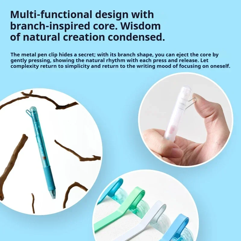 4 قطع من أقلام الجل KACO K1 Coastline، تصميم بسيط، قلم ناعم وسريع الجفاف 0.5 حبر أسود مناسب لجميع مناسبات الكتابة #4