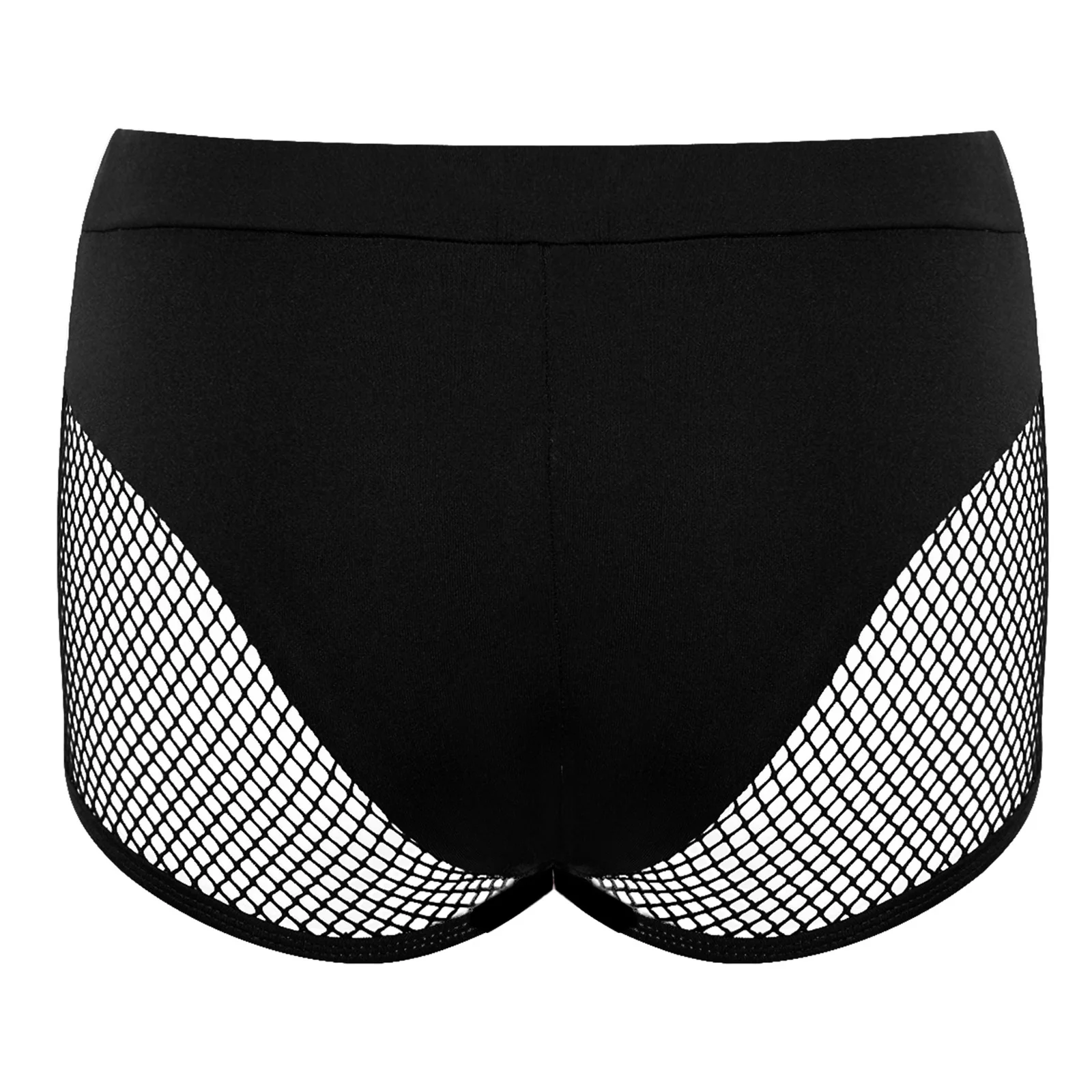 Dames yoga sportshorts midden taille elastische tailleband hotpants visnet buit shorts muziekfestival training dans strand clubwear