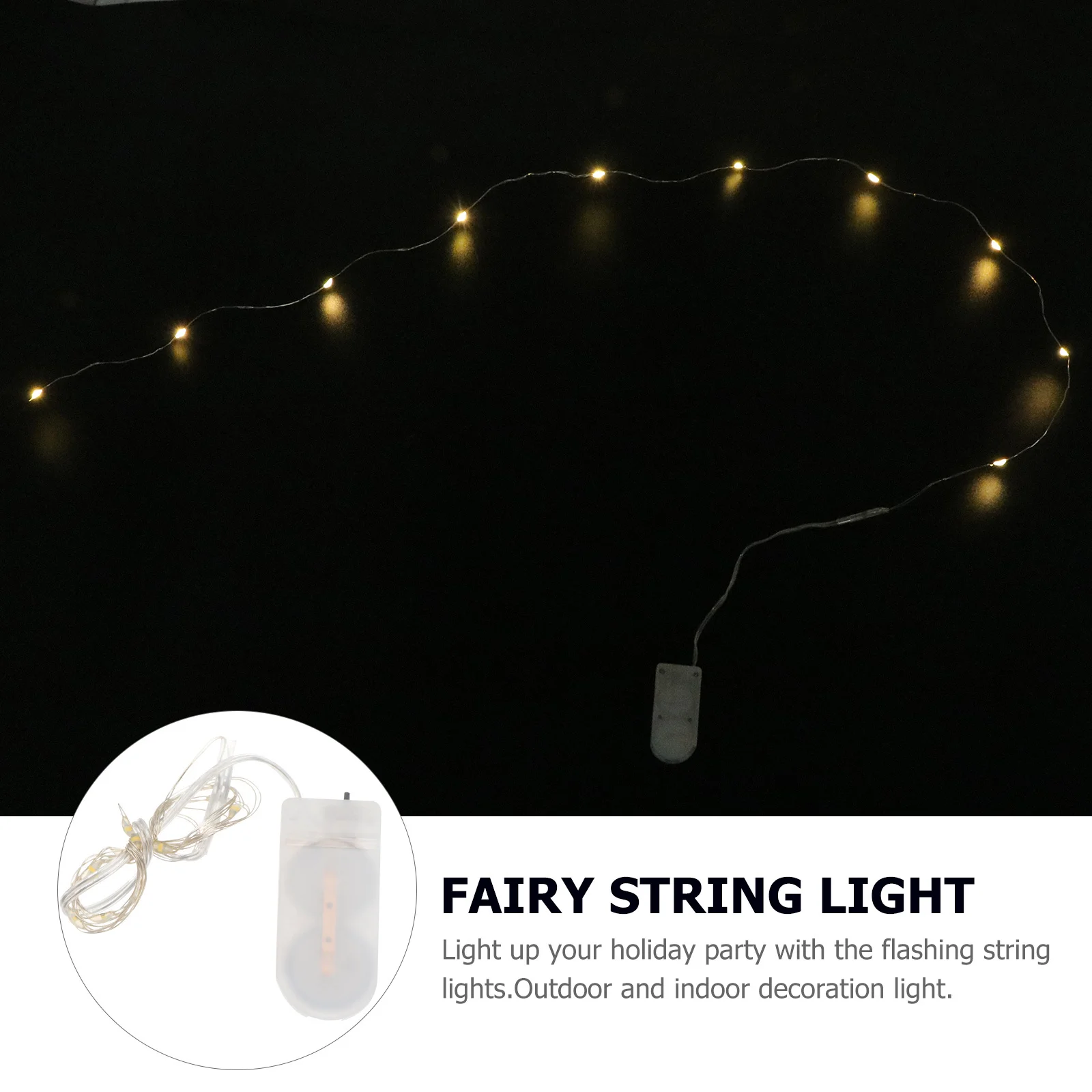 

5pcs Led 1M 10 Leds Silver Copper Wire Fairy String Light For Christmas Wedding Party Holiday Decoration Powered