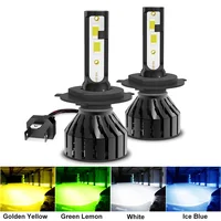 Bombillas Led para faros delanteros de coche, faros delanteros de color blanco, azul hielo, dorado y amarillo, H4, H7, H1, HB3, HB4, 9005, 9006, 9007, H8, H11, H16(JP), 9008, H13, 2 piezas
