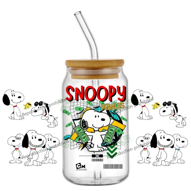 

Top Rated Collection of American Animation Characters 3D Sticker Decals UV DTF For 16oz Libbey Glass Cup Mug Coffee Car Wrap DIY