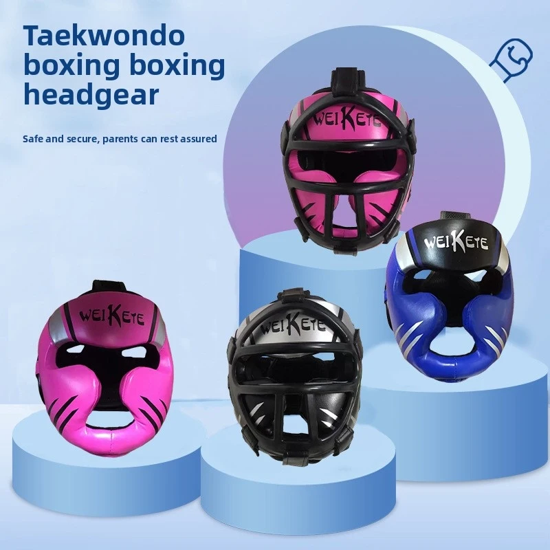 

Kids Adults Boxing Helmet, MMA Training Protective Headgear with Face ShieldTaekwondo Karate Fighting Protection for Sparring