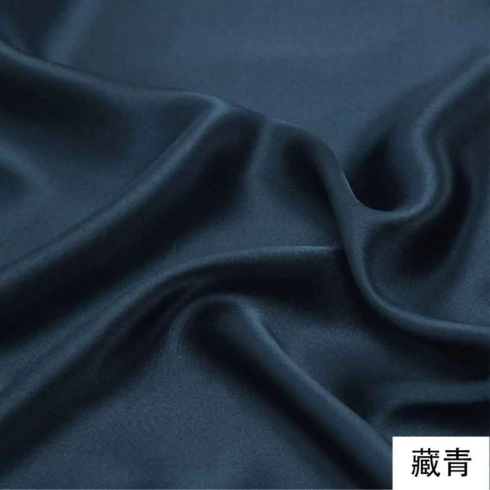 22 Momme 100% Pure Natural Mulberry Silk Fabric 6A Grade   114CM Width Smooth Front and Matte Back