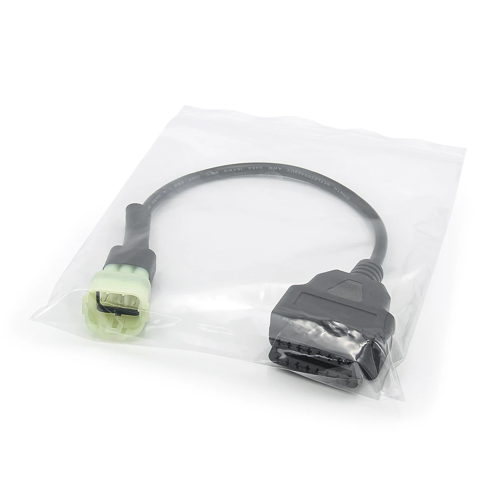 OBD2 Cable 6 Pin to OBD 16 Pin Adapter Motor 6 Pin Cable for KTM Motorcycles