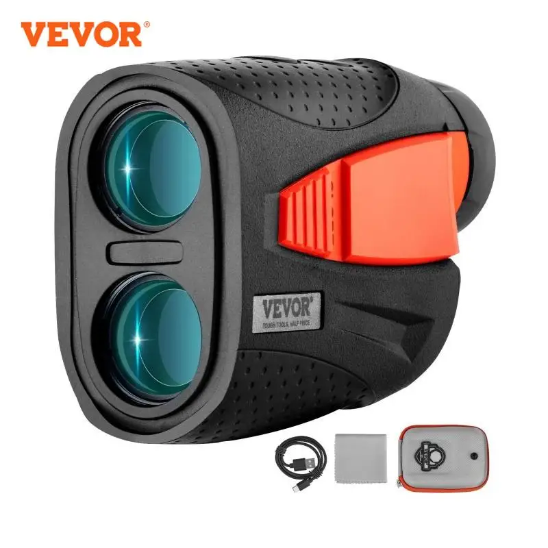 VEVOR Laser Golf Entfernungsmesser mit Slope On/Off, 1183 m Golf Rangefinder, Entfernungsmesser Jagd Bogenschießen 6X Vergrößerung & 22-mm-Sucher, Tragbarer Entfernungsmesser mit USB-C-Ladeanschluss