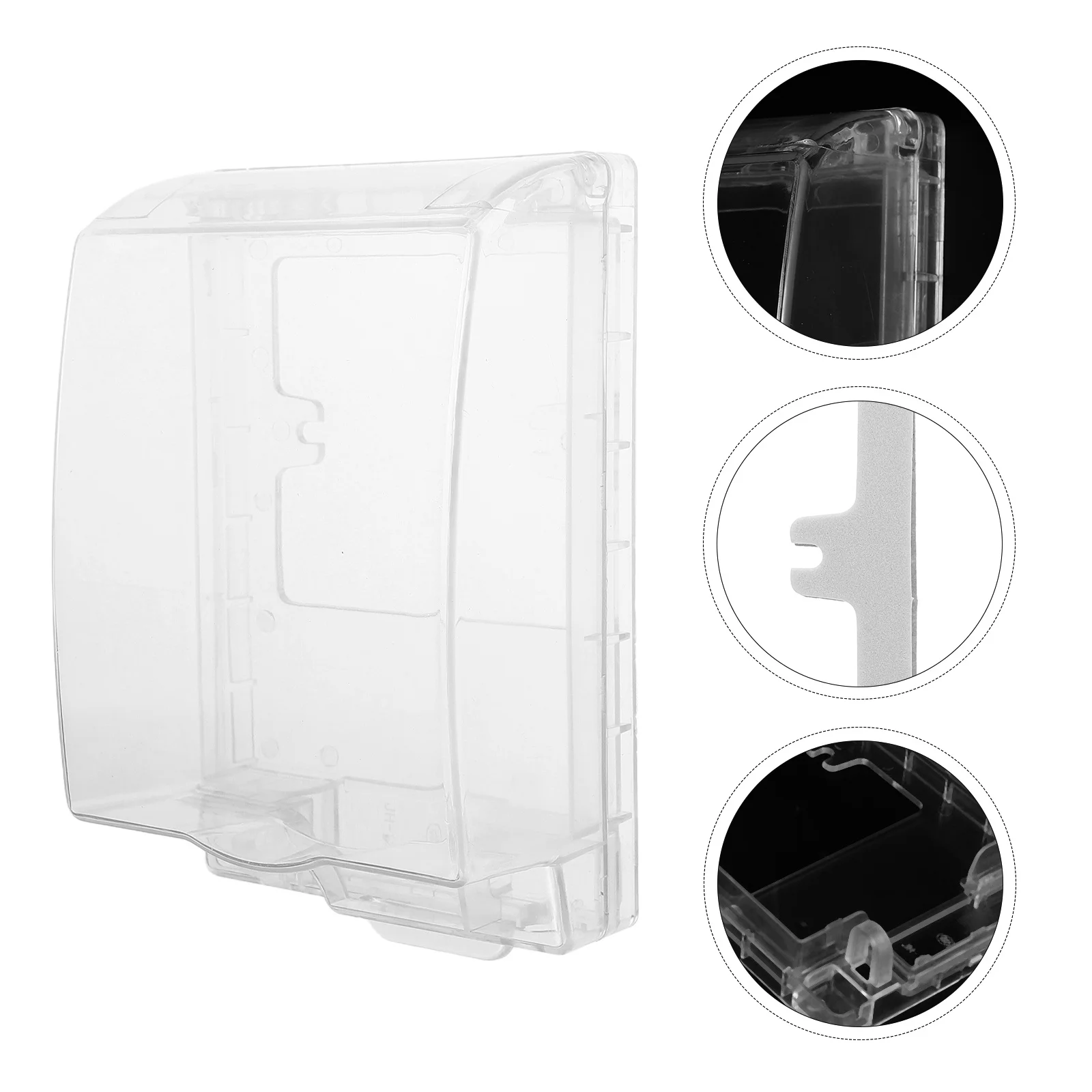 

Splash-Proof Socket Cover 86 Style Thickened ABS Waterproof Protective Box for Living Room Restaurant Office Use