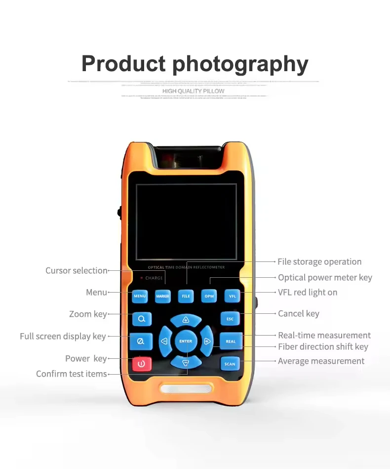 Joinwit JW3302SJ OTDR Asli Mini Serat Optik Ranger Reflektometer Domain Waktu Optik 1610nm 24dB OPM VFL