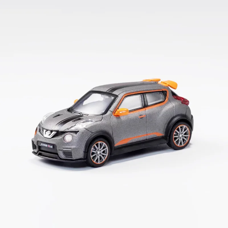 다이캐스트 1:64 스케일 합금 주크-R 고성능 버전 자동차 모델 완제품 시뮬레이션 장난감 컬렉션 정적 디스플레이