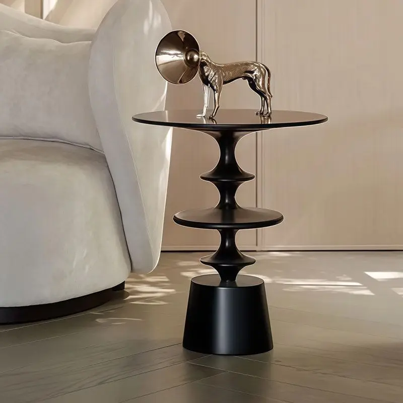 Fishbone sofa bedside table, round modern minimalist edge several special shapes