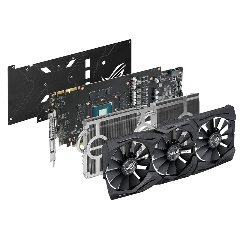بطاقة رسومات الألعاب ASUS GeForce GTX 1070 Ti ROG STRIX سعة 8 جيجابايت GDDR5 #2