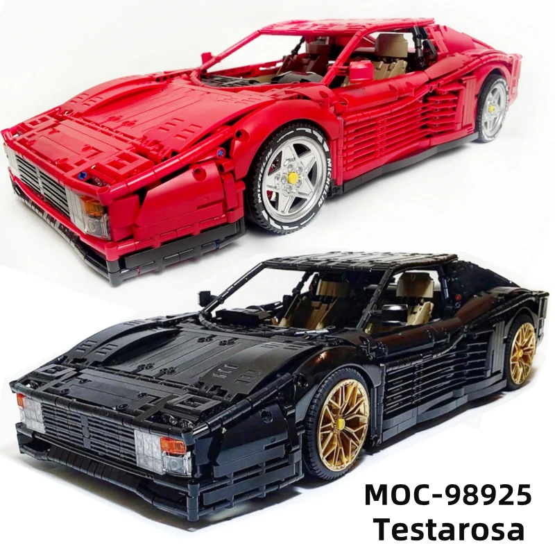 IN STOCK MOC 98925 Testarosa 1:8 Super Sport Car Racing Model 3738pcs High-tech Accessory Building Blocks Bricks Toys FerrariI