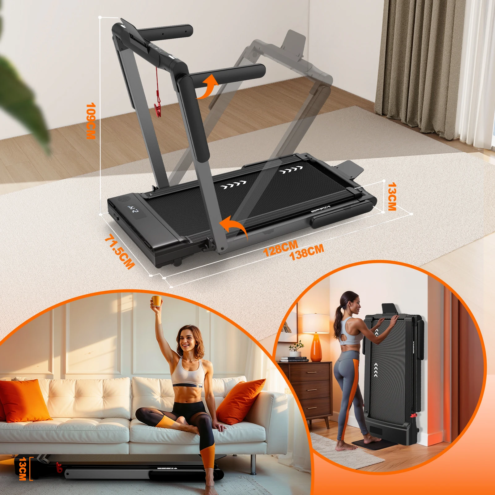 Mettlematic 2-in-1 Treadmill for Home 4