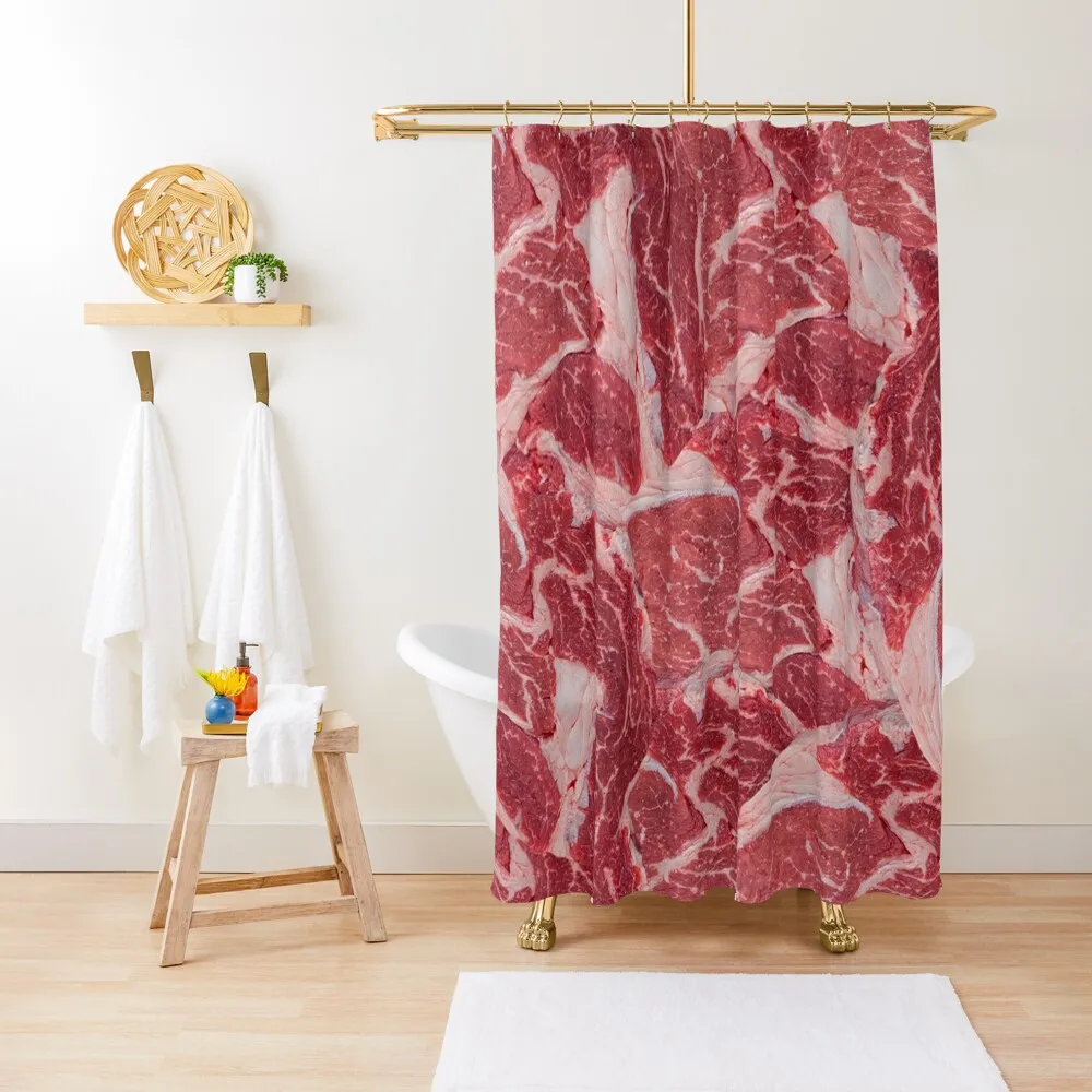 

Meat Shower Curtain Anime Bathroom Bathroom Accessories Bathroom Accessory Fabric Curtain