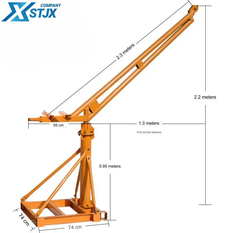 Small machine household hoist rotating outdoor decoration construction crane bracket