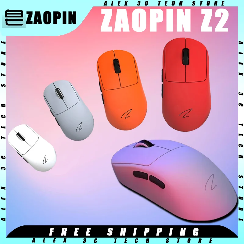 

Zaopin Z2 Gaming Mouse Wireless Tri-mode 2.4G Bluetooth Paw3395 65g Lightweight Gamer Mouse Pc Laptop Mac Accessory Gaming Mice