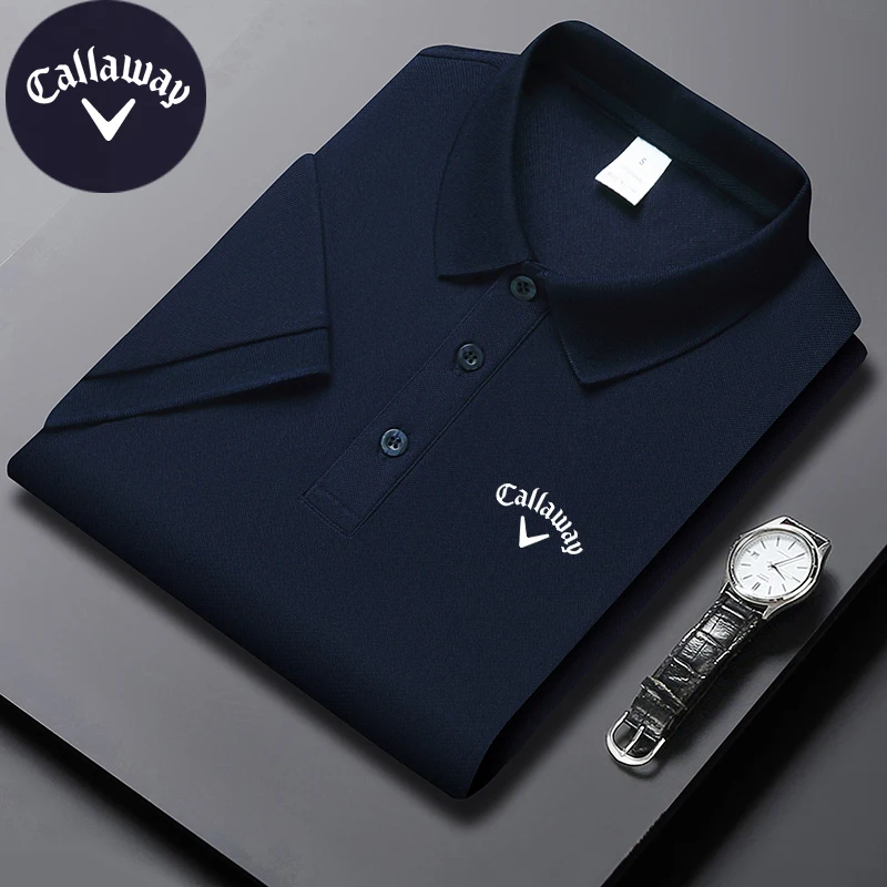 Men's Summer Ten Thousand Needles Embroidered  Classic Collar Cool Slimming Cut Business and Leisure Breathable Polo Shirt