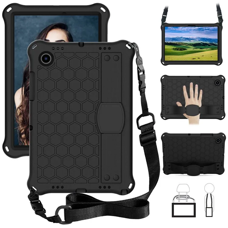 

For Samsung Galaxy Tab A8 10.5 (2021) / A8 10.5 (2022) Honeycomb Texture EVA Shockproof Adjustable Shoulder Strap Handle Kicksta