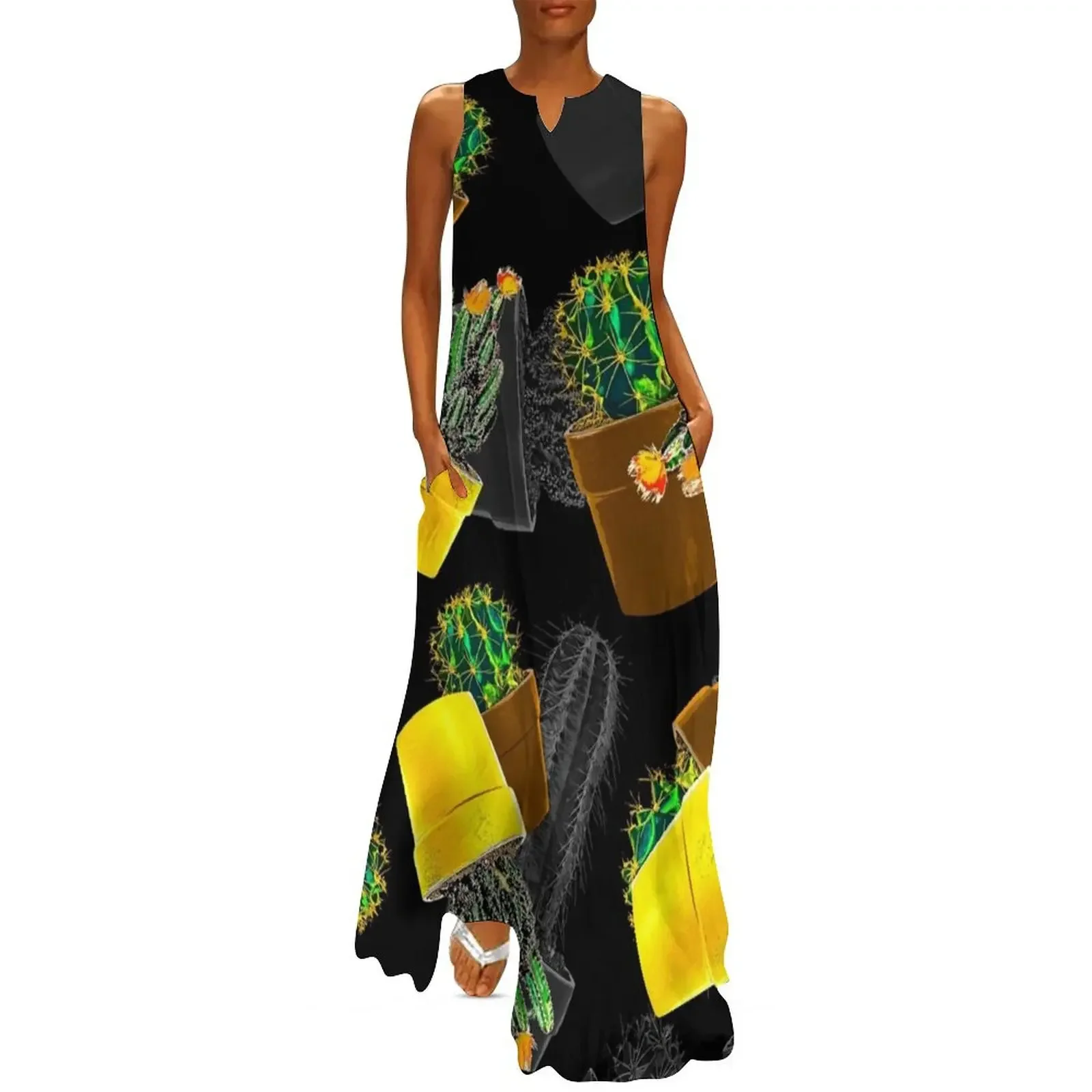 

cute cactus plant Long Dress elegant party dresses for women 2025 Women dresses summer Dress