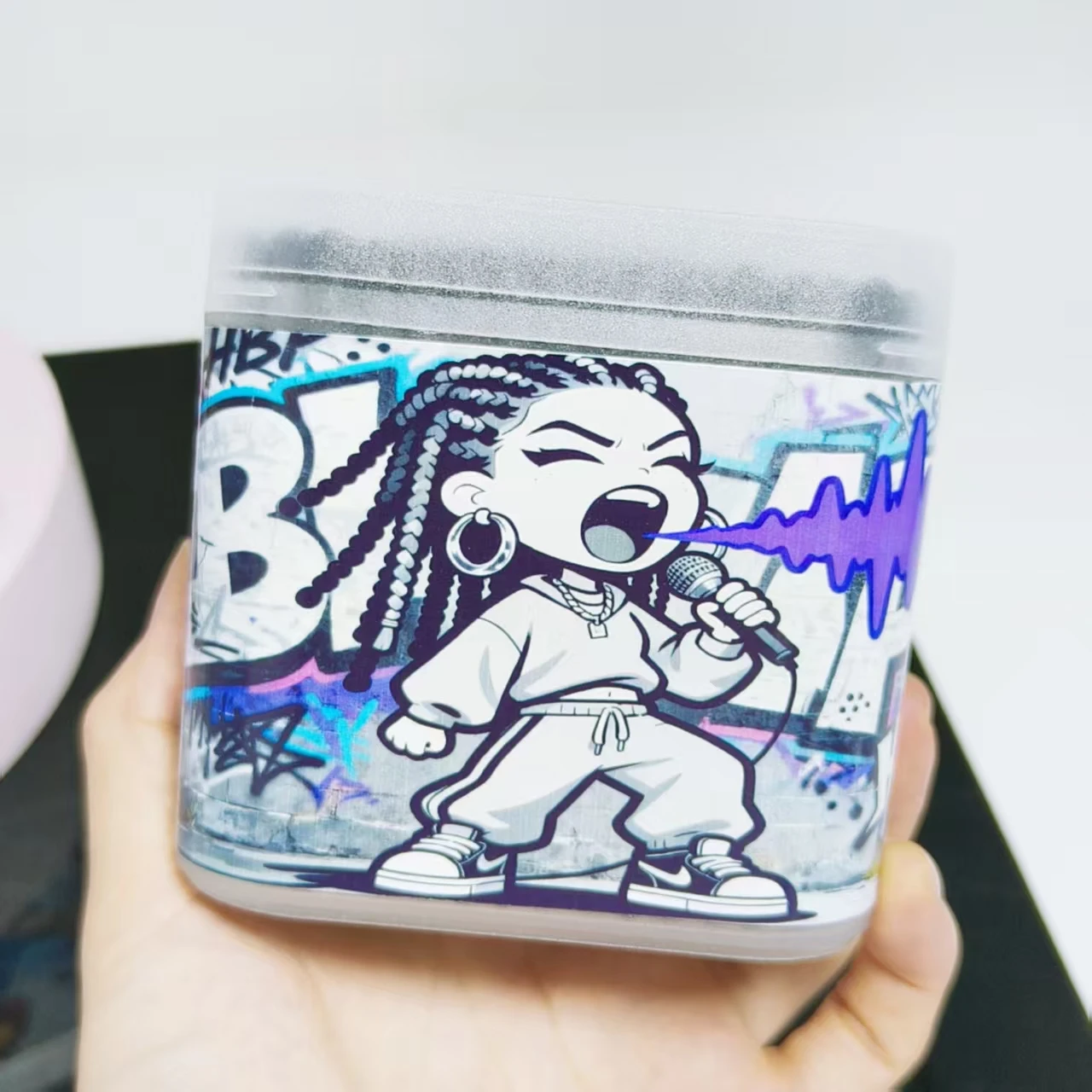 400 Stück (2 Kartons) Musik-Wattestäbchen mit Muster für Jungen und Mädchen, schwarz, doppelköpfiger Wattebausch, Geschenk-Wattestäbchen