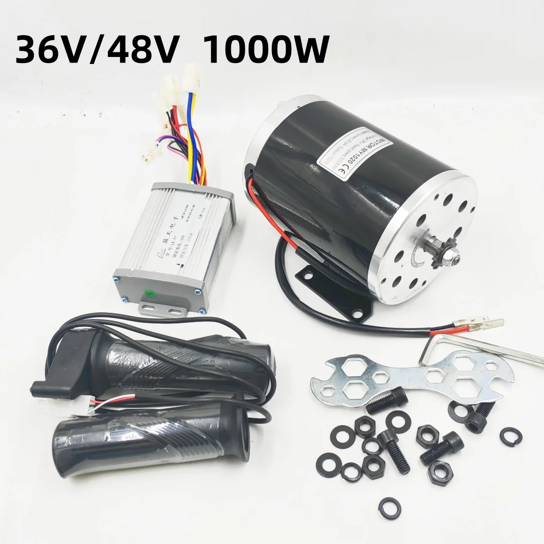 

1000W 36V 48V DC Brushed Motor Kit Controller E-bike Conversion Kit Electric Bike Scoot