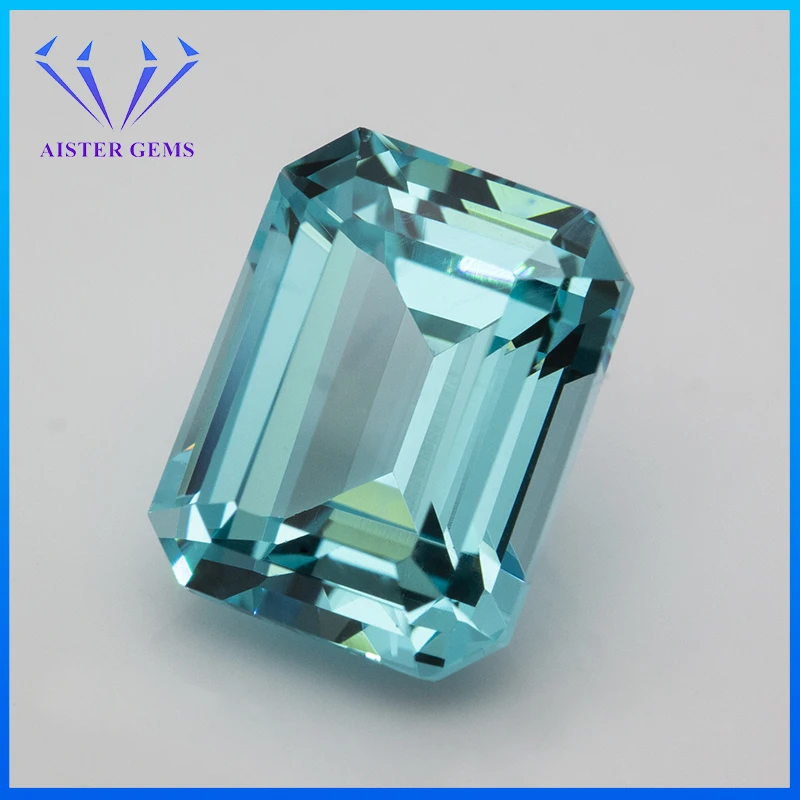 

Новый выращенный в лаборатории драгоценный камень Параиба изумрудной огранки, неоновый синий синтетический турмалин, свободные драгоценные камни с сертификатом AGL