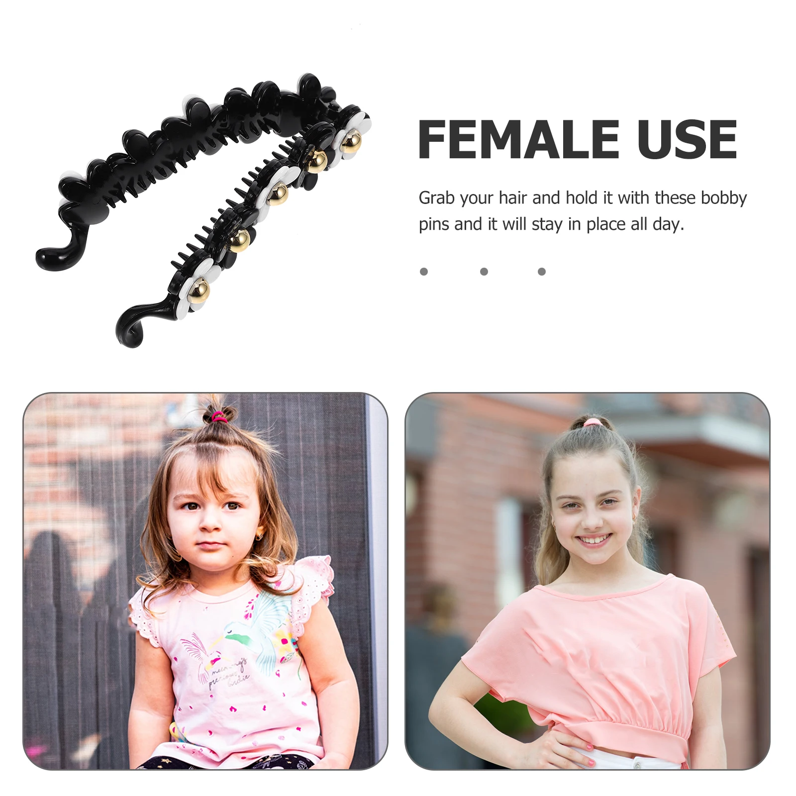 

Flower Hair Clips Banana Claw Clip Accessories for Girls Updo Ponytail Holders Thick Thin Stylish Acrylic Hairpin Durable Party