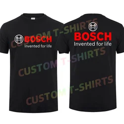 2024 Men T Shirt Casual Boschs Motorsport Company Logo T-shirt Invented for Life Summer Short Sleeves 100% Cotton S-3XL Cool Tee