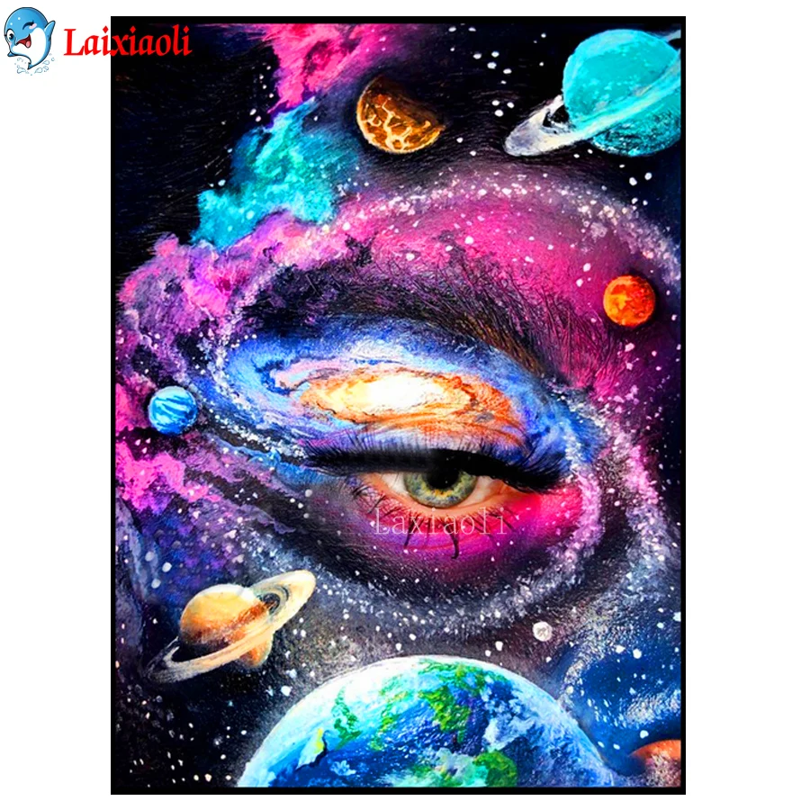 

Глаз Вселенной, странный пейзаж, алмазная вышивка, фантазия, планета, стразы, фотографии, 5D алмазная живопись, наборы мозаики, декор