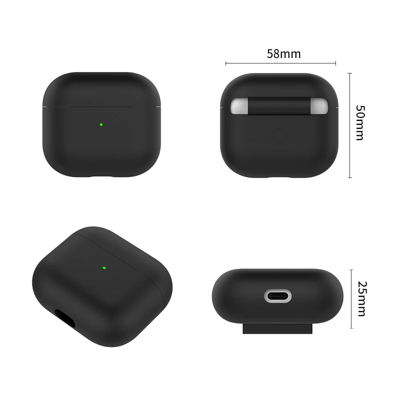 1 упаковка ТПУ силиконовый чехол Защитный чехол для наушников AirPods 3 (AirPods в комплект не входят)