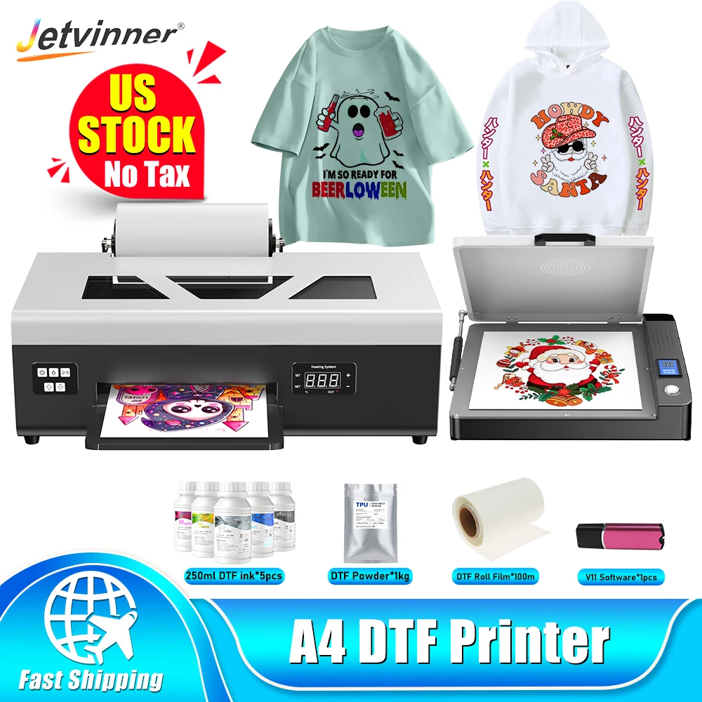 A4 DTF Printer For Epson L800 L805 T shirt Printing Machine 8.2in DTF Printer with Roll Feeder Directly to Film Transfer Printer