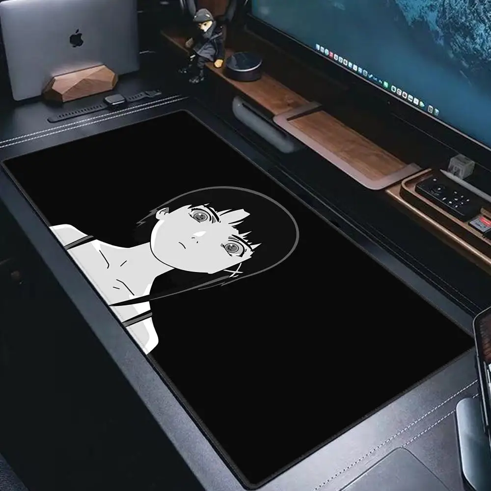 Serial Experiments Lain Writing Desk Mats Extended Pad Mouse Gamer Computer Accessories Mat Laptops Gaming Anime HYBXAXC Deskmat