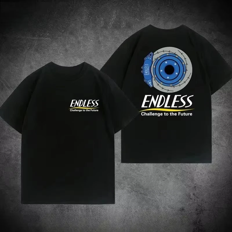 New JDM Modified Car Endless Brake T-shirt Breathable Sweat Absorption Short-sleeved Men's and Women's T-shirt Motorcycle Tee