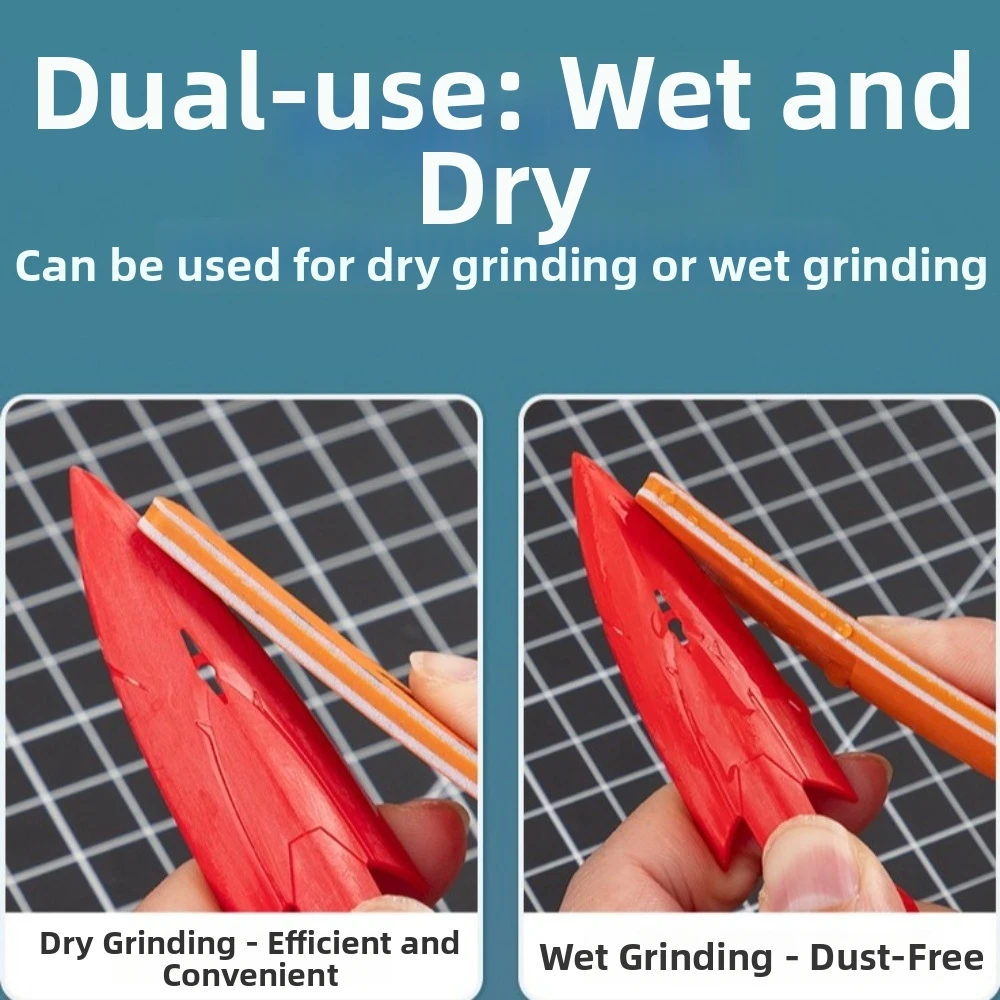 Semi-rigid Semi-rigid Sanding Sticks Washable Reusable Plastic Model Polishing Rod Wet Dry Use MS-E400-1500 Sanding Sticks