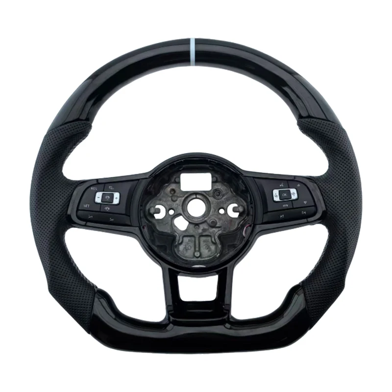 

Spot New Products Перфорированный кожаный руль из углеродного волокна для рулевого колеса Volkswagen Golf R