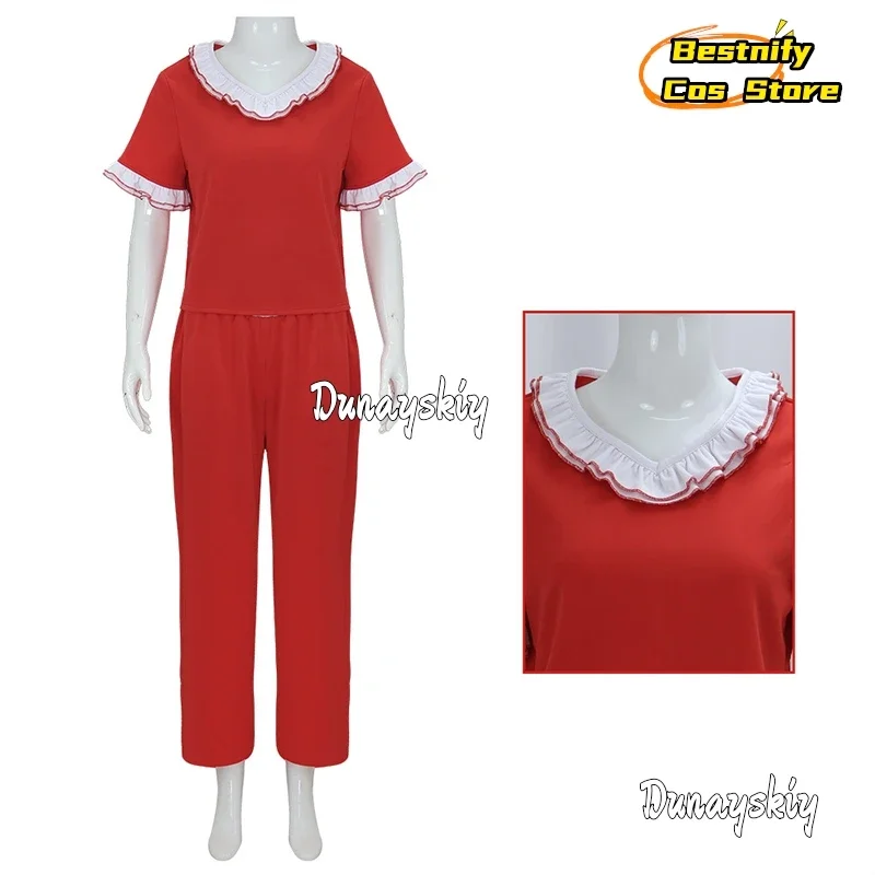 CosplayHalloween 레드 점프 슈트 코스프레 의상 작업복 유니섹스 복장 용 와이드 레그 점프 슈트 할로윈 멋진 젠타이 슈트 S-2XL