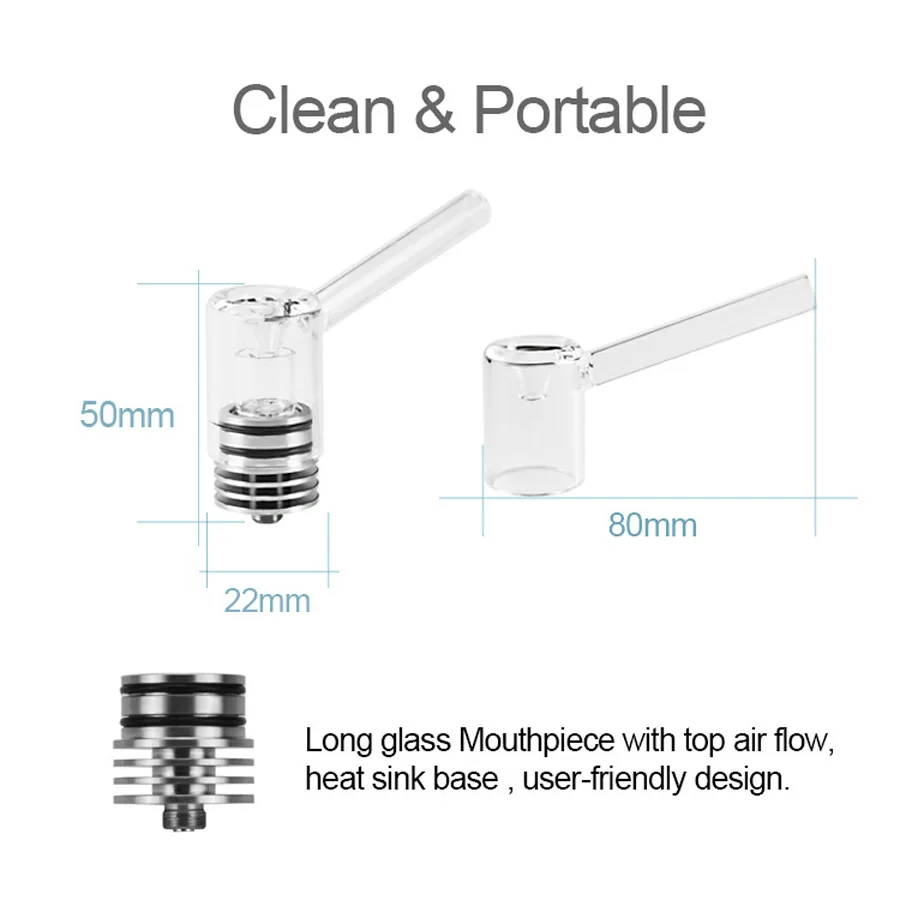 Longmada Motar Wax Atomizer Chamber Quartz Coil Glass Tank 510 Box Mod Herbal Vaporizer Kit replacement coil - gallery image 6