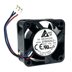 40mm 24V Fan,for DELTA EFB0424LD -SE28 4020 40X40X20 mm 4cm 0.05A 3-wire 3Pin Quiet Converter Chassis 3D Printer Cooling