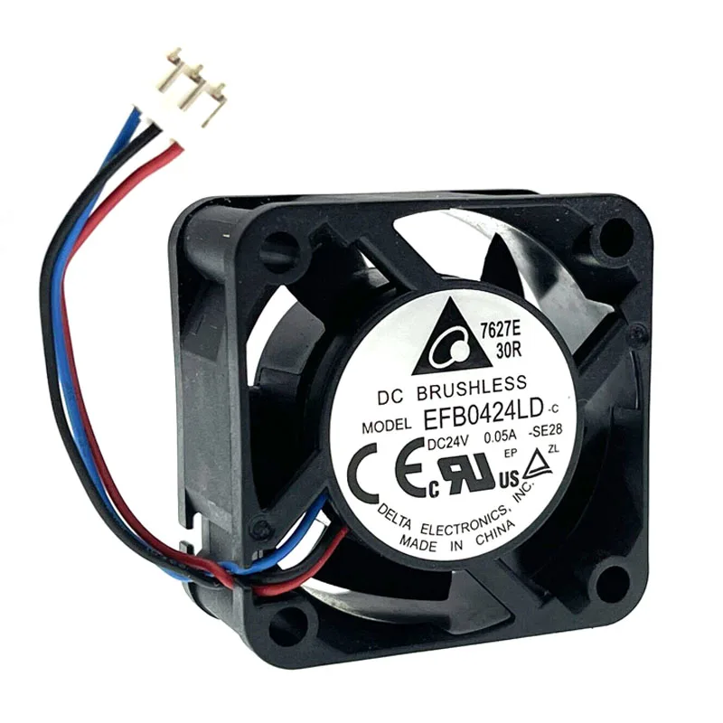 40mm 24V Fan,for DELTA EFB0424LD -SE28 4020 40X40X20 mm  4cm 0.05A 3-wire 3Pin Quiet Converter Chassis 3D Printer Cooling