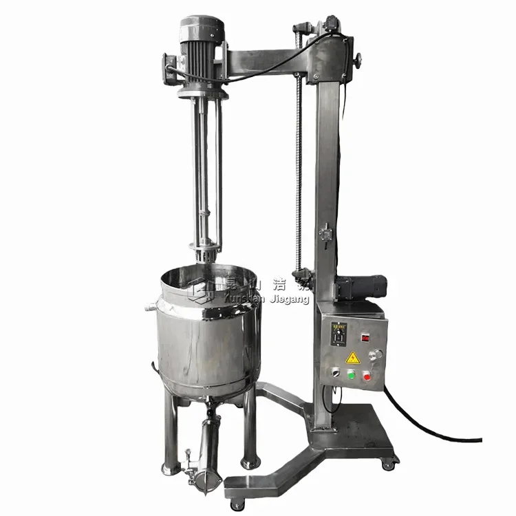 High Shear Homogenizer Mixer with 304 Electric Lift Stainless Steel Bowl for High Viscosity Liquid
