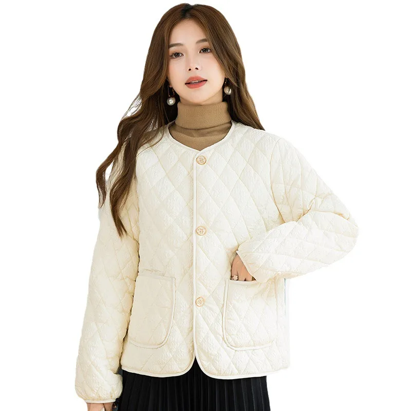 

ZXRYXGS Cotton Jacket Women Autumn and Winter Coat 2023 Temperament and Leisure Light Thin Cotton Jacket Women In Short Style