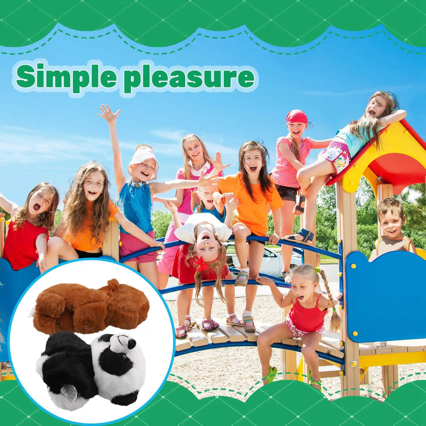 2PCS Capybara Clap Circle Toys Slap Snap Wrap Armband Armband Capybara Plüsch Panda Pop Kreise Weihnachtsgeschenk