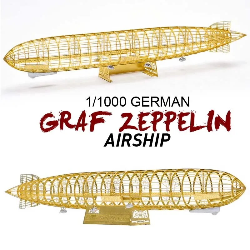 1/1000 for German Graf Zeppelin Airship Brass PE Detail DIY Puzzle 3D Three Dimensional Assembly Metal Structure Model Toy gifts