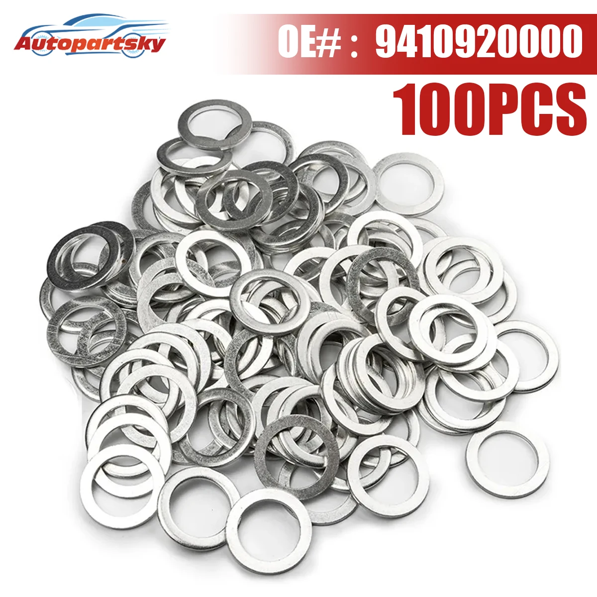 

100PCS OEM 94109-20000 9410920000 Oil Drain Plug Washer Gasket (20*28*2 mm) For Honda Accord Civic Prelude For Acura 94109 20000