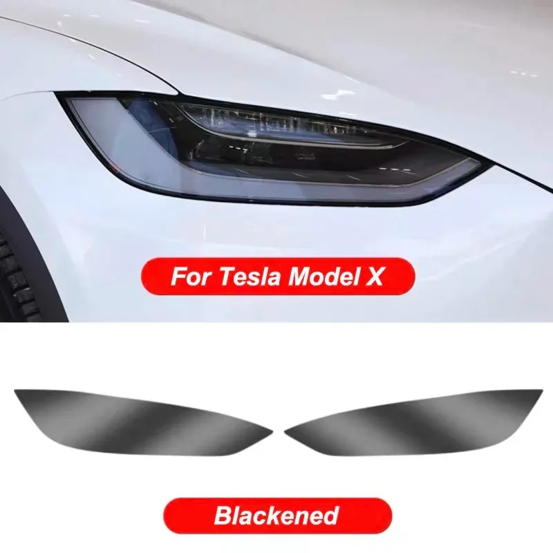 Für Tesla Model S X 2015–2026 Scheinwerfer TPU-Schutzfolie Schwarz Getönte Anpassungsfolie Scheinwerfer TPU-Aufkleber – Detail 6